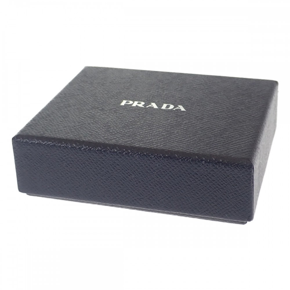 プラダ PRADA トライアングルロゴ カードケース サフィアーノ ブラック レディース【中古】【Aランク】