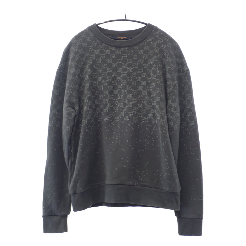 ダミエスプレッドプリンテッド スエットクルーネックシャツ トップス 1AA4TH コットン グレー S【ISEYA】