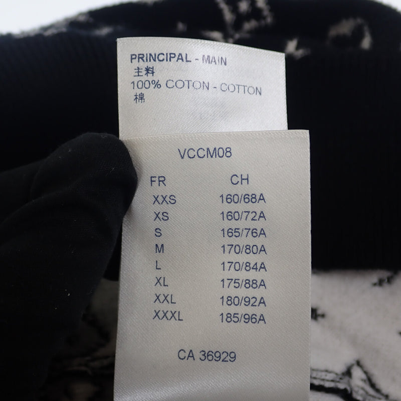 【ABランク】Louis Vuitton ルイヴィトン グラディエントモノグラム ニット 1A8FLY トップス コットン100% ブラック XSサイズ メンズ【ISEYA】約48cm着丈