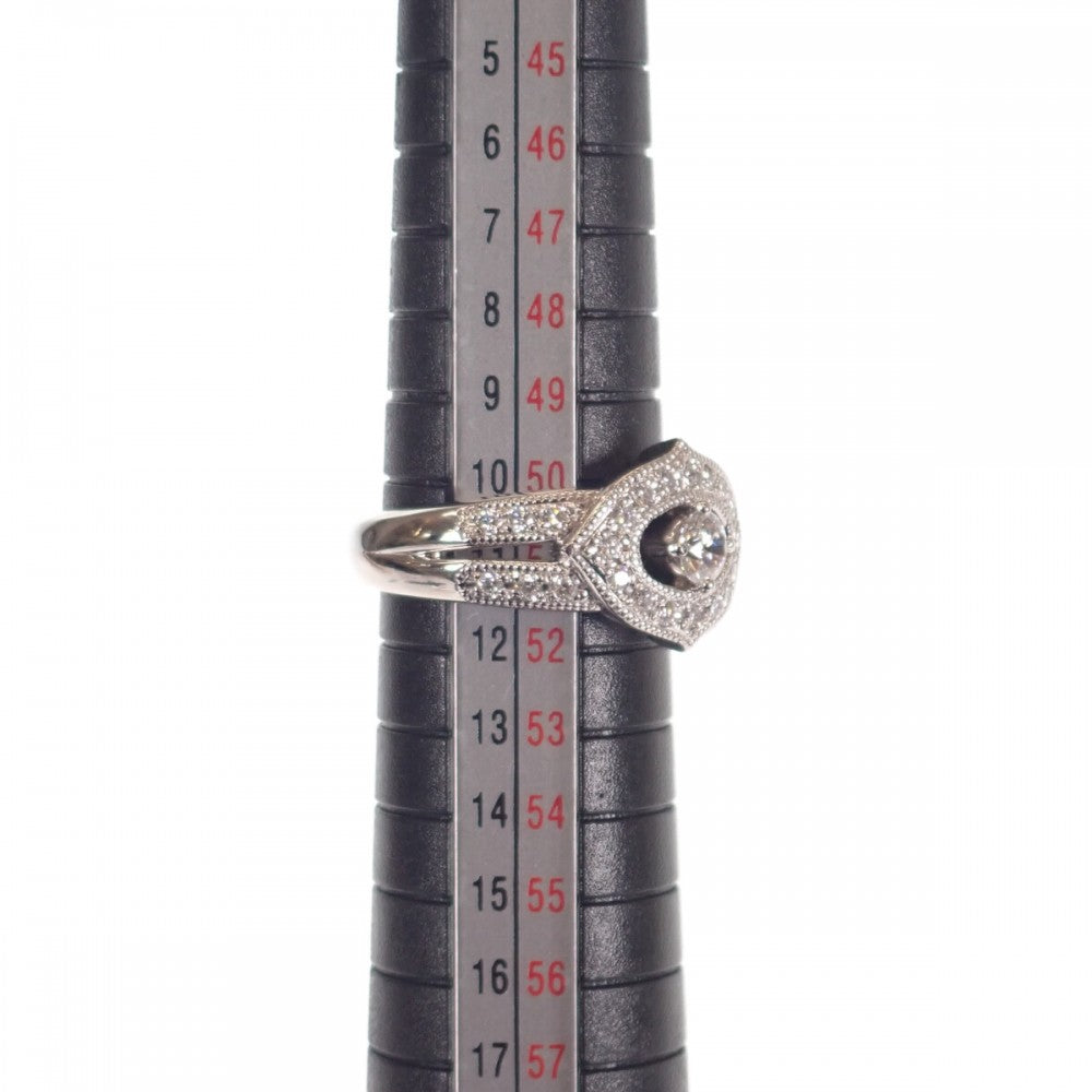 【中古】星の砂 star sand アクセサリー リング Pt900プラチナ 10.5号 ダイヤモンド レディース【Aランク】