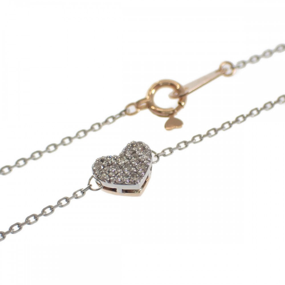 ハート デザイン ジュエリー ブレスレット K18ピンクゴールド Pt850