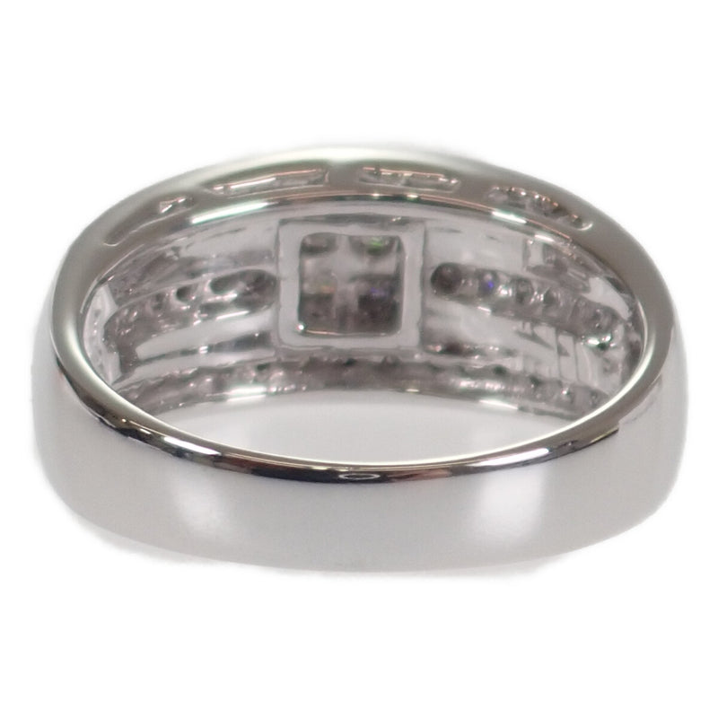 K18WG ホワイトゴールド デザインリング 指輪 ダイヤモンド 0.37ct ...
