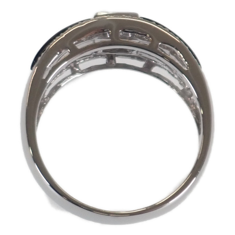 K18WG ホワイトゴールド デザインリング 指輪 ダイヤモンド 0.37ct 