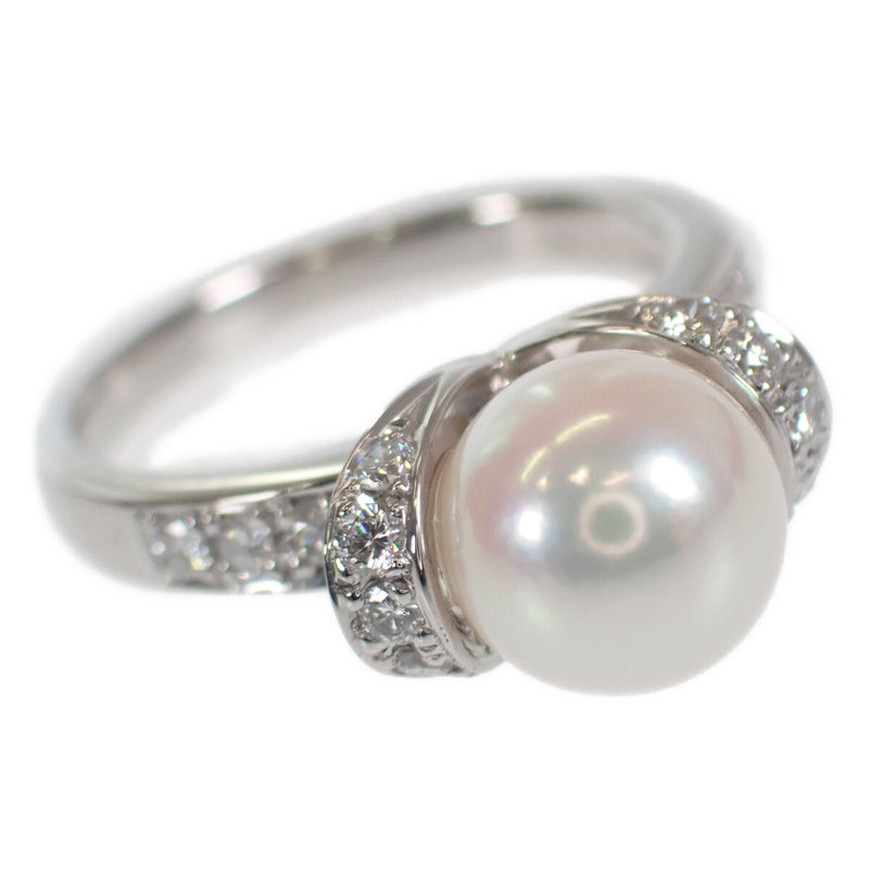 Pt900 デザインリング 指輪 プラチナ パール 約8.0mm 真珠