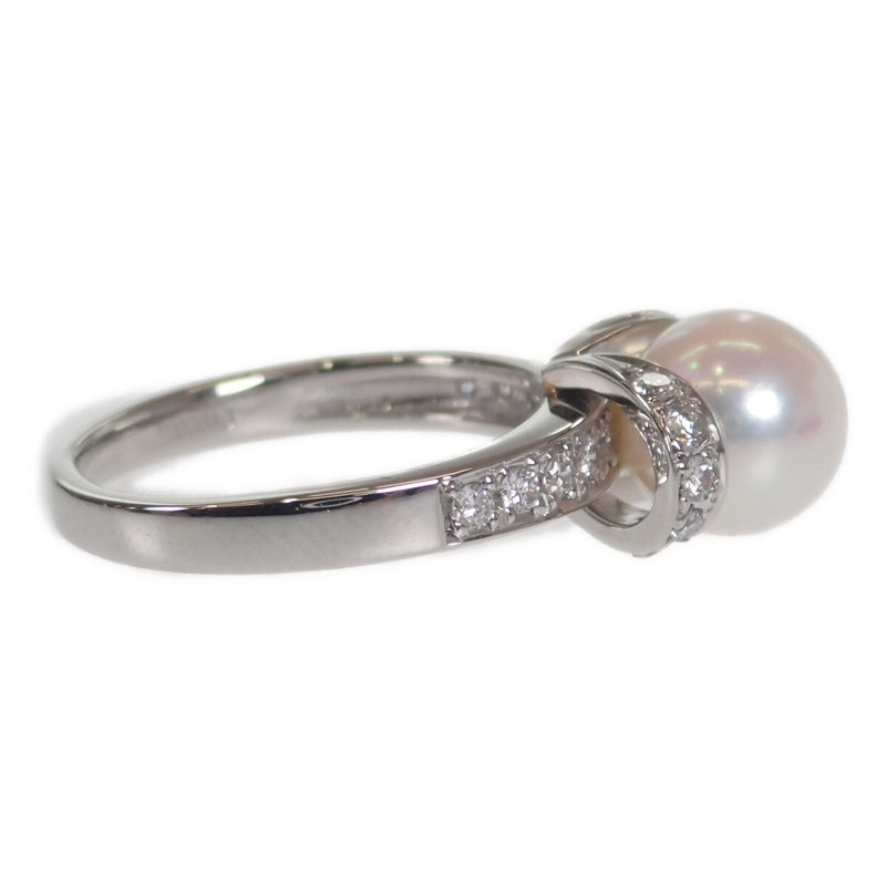 真珠 ダイヤモンド8.0 ｍｍ パール×Pt900プラチナ 9.5号 レディース リング・指輪