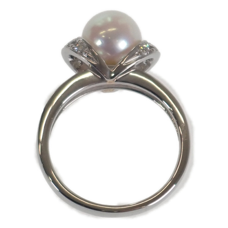 Pt900 デザインリング 指輪 プラチナ パール 約8.0mm 真珠 