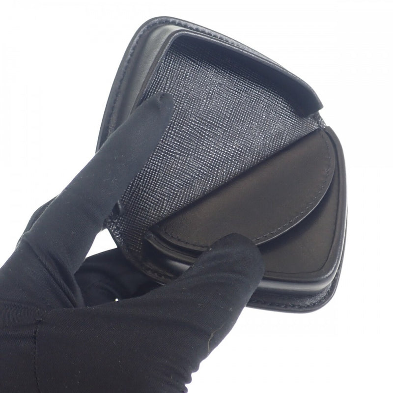 プラダ PRADA トライアングルロゴ 小銭入れ 2MM004_QHH_F0002 コインケース サフィアーノ ブラック レディース【中古】【Aランク】