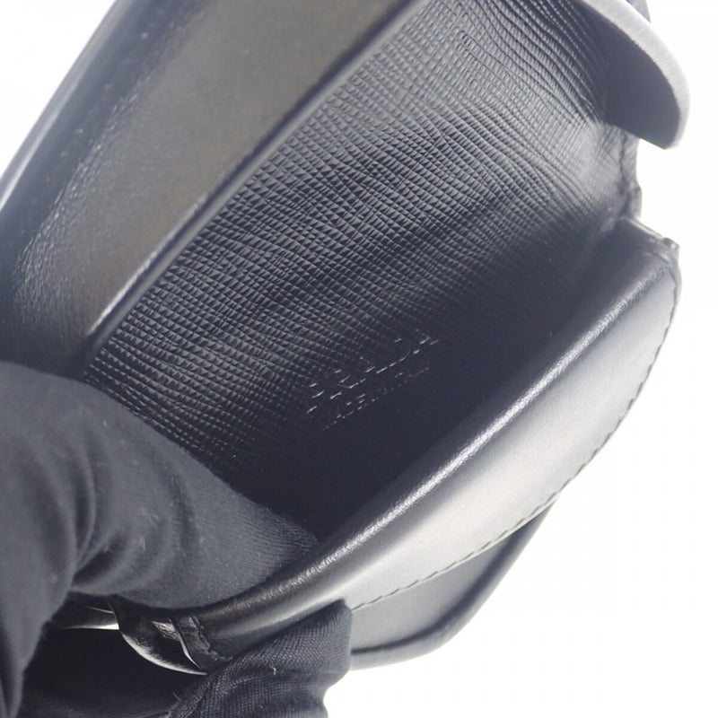 プラダ PRADA トライアングルロゴ 小銭入れ 2MM004_QHH_F0002 コインケース サフィアーノ ブラック レディース【中古】【Aランク】