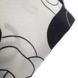 ヘアバンド スカーフ シルク100％ ブラック×ホワイト カメリア ココマーク レディース ファッション小物【ISEYA】