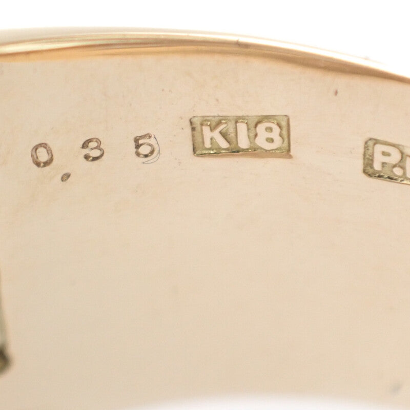 【中古】 デザインジュエリー リング K18イエローゴールド プラチナ 17.5号 ダイヤモンド レディース メンズ【Aランク】