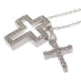 K18WG D ベルエポック ネックレス XS 20083490 ダイヤモンド クロス 十字架 XSサイズ【ISEYA】