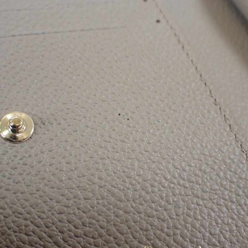 ポルトフォイユ・クレア 二つ折り財布 M82370 アンプラント トゥルトレールクレーム ベージュ系【ISEYA】