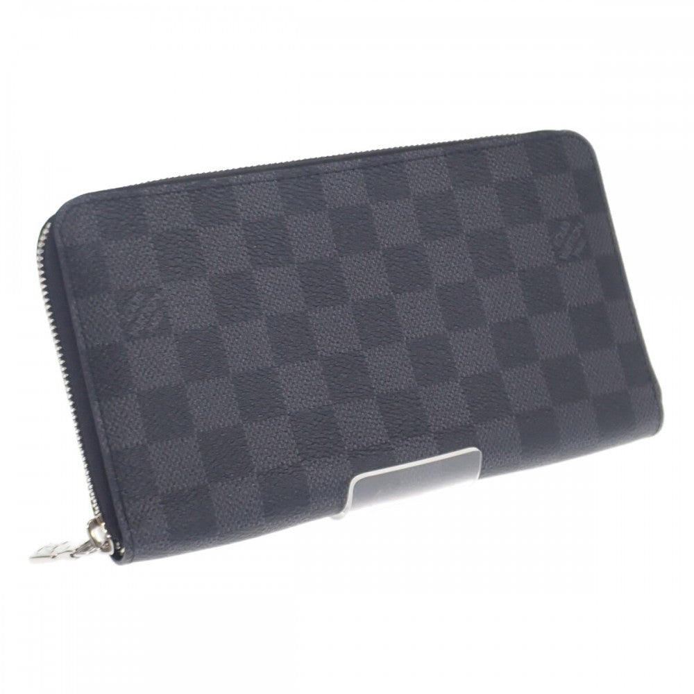 【中古】ルイヴィトン LOUIS VUITTON ジッピー・オーガナイザー NM N60111 ダミエグラフィット 長財布 ブラック メンズ レディース【Aランク】