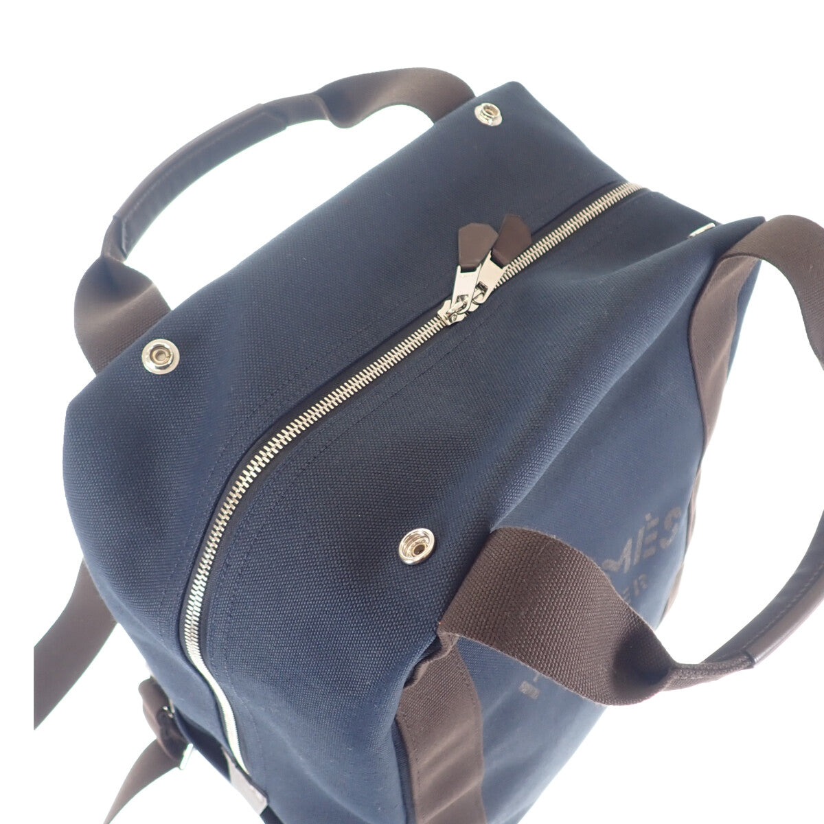 【ドリーム池田店】HERMES　グルームバックパック　ネイビー×フー　トワルシェブロン　IKZ-362 エルメス グルーム バックパック トワルシェブロン ネイビー｜ブランド