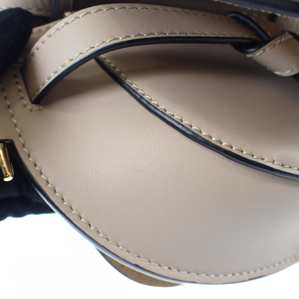 ロエベ LOEWE ゲート デュアルバッグミニ A650N46X13 ショルダーバッグ ソフトカーフスキン サンド レディース【中古】【Aランク】