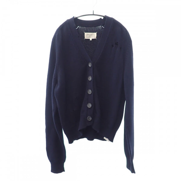 メゾンマルジェラ MAISON MARGIELA Decontracte ラグランスリーブ 2022SS L S51GP0255 カーディガン コットン ネイビー メンズ レディース【中古】【ABランク】