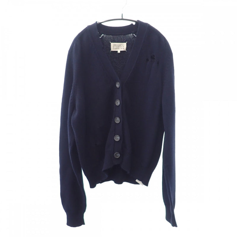 メゾンマルジェラ MAISON MARGIELA Decontracte ラグランスリーブ 2022SS L S51GP0255 カーディガン コットン ネイビー メンズ レディース【中古】【ABランク】