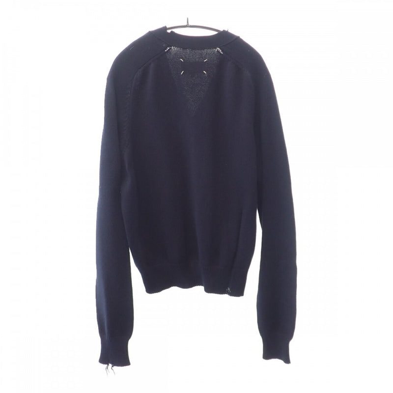 メゾンマルジェラ MAISON MARGIELA Decontracte ラグランスリーブ 2022SS L S51GP0255 カーディガン コットン ネイビー メンズ レディース【中古】【ABランク】