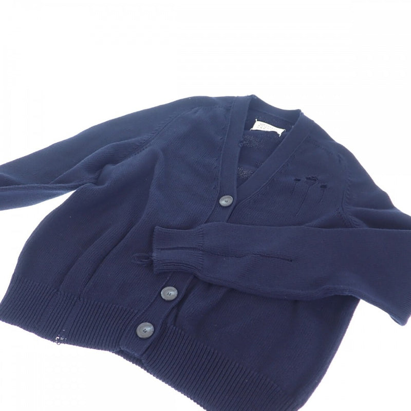 メゾンマルジェラ MAISON MARGIELA Decontracte ラグランスリーブ 2022SS L S51GP0255 カーディガン コットン ネイビー メンズ レディース【中古】【ABランク】