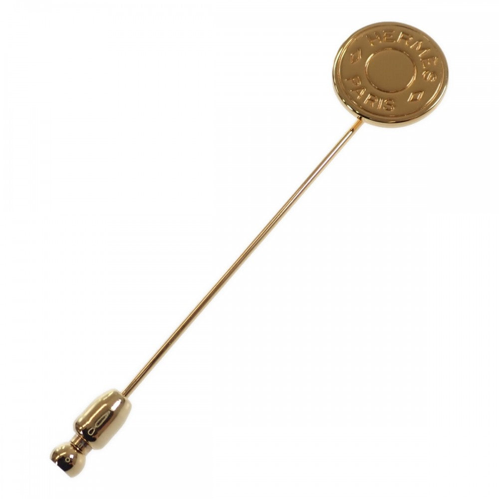 エルメス HERMES セリエ ピン ブローチ メタル ゴールド レディース メンズ【中古】【ABランク】