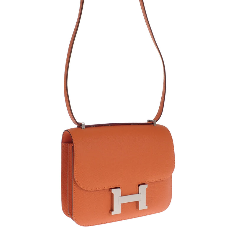 【SAランク】エルメス HERMES コンスタンス 3 ミニ ショルダーバッグ ヴォーエプソン フー B刻印 シルバー金具 レディース【ISEYA】