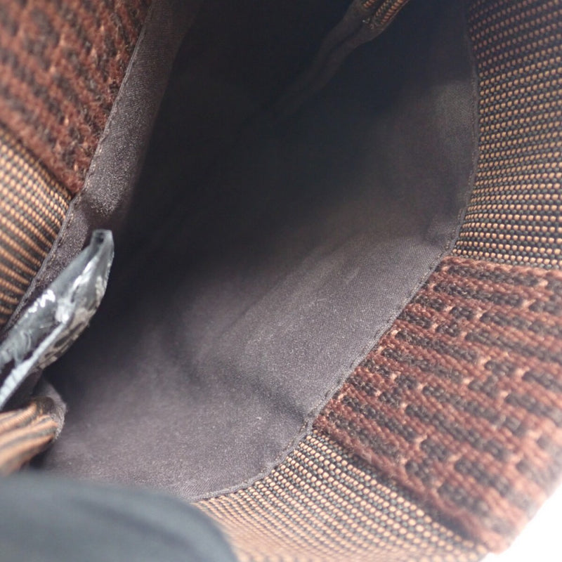 エルメス HERMES エールラインポシェット ショルダーバッグ キャンバス ブラウン レディース メンズ【中古】【ABランク】