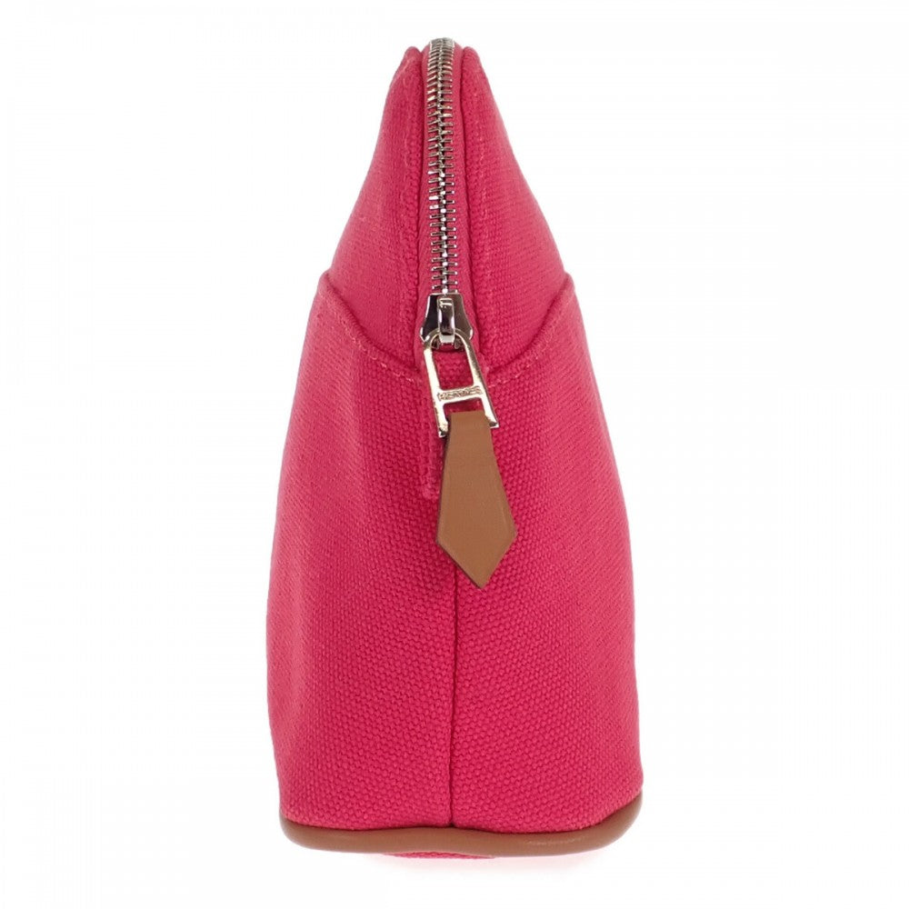 エルメス HERMES ボリード ミニ 20 ポーチ キャンバス レザー ピンク レディース【中古】【ABランク】