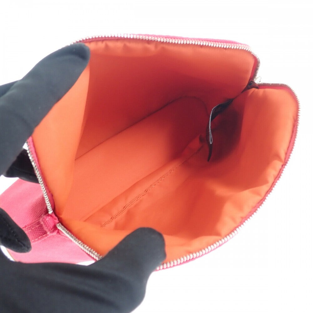 エルメス HERMES ボリード ミニ 20 ポーチ キャンバス レザー ピンク レディース【中古】【ABランク】