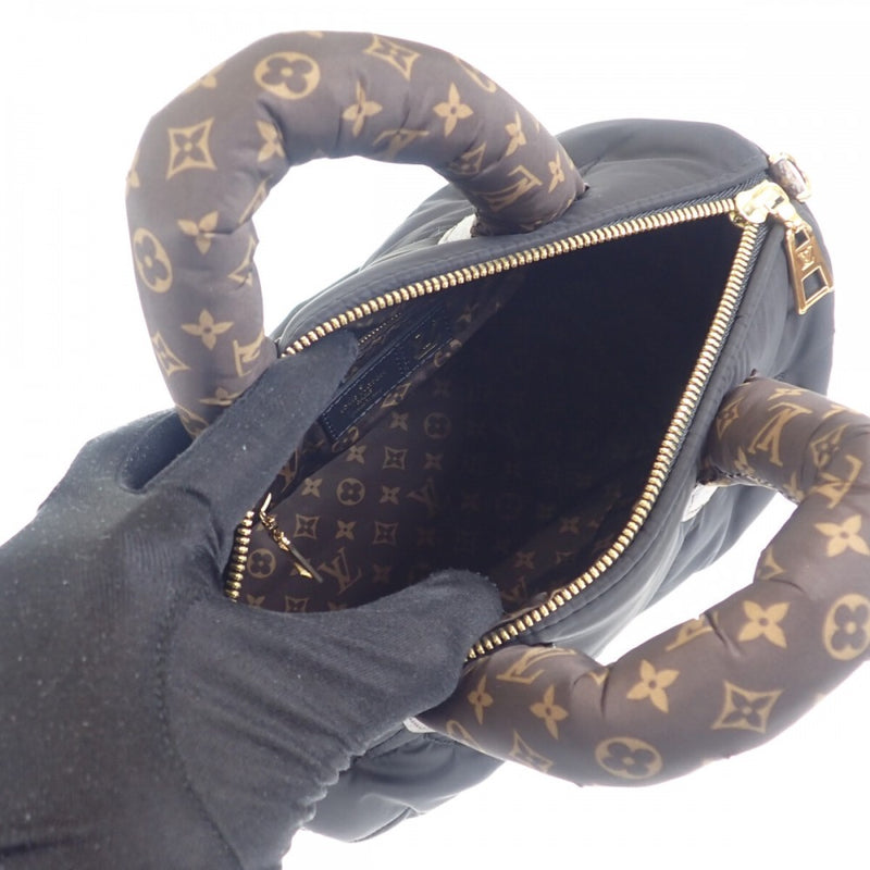 【Aランク】ルイヴィトン LOUIS VUITTON LVピロー スピーディ・バンドリエール25 M59008 モノグラム 2WAYバッグ リサイクルナイロン ノワール ブラウン ファスナー レディース【ISEYA】