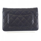 【Aランク】シャネル CHANEL マトラッセ クラシック チェーンウォレット ココマーク A33814_Y01864_C3906 長財布 ショルダーバッグ キャビアスキン ブラック シルバー金具 レディース【ISEYA】