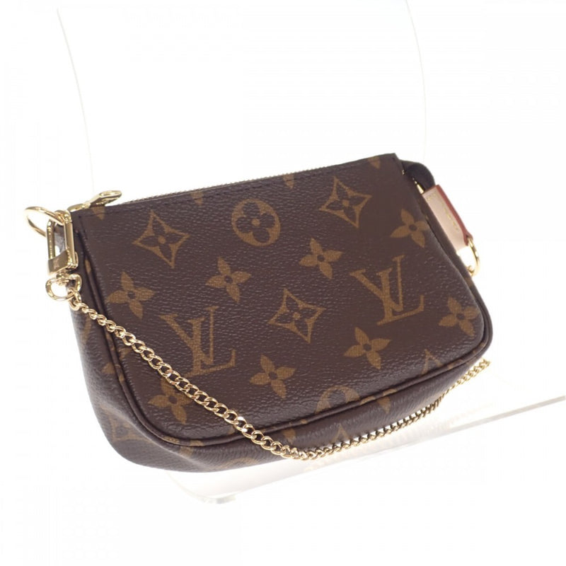 【Sランク】ルイヴィトン LOUIS VUITTON  ミニ・ポシェット・アクセソワール M58009 モノグラム ポーチ ブラウン ファスナー レディース【ISEYA】