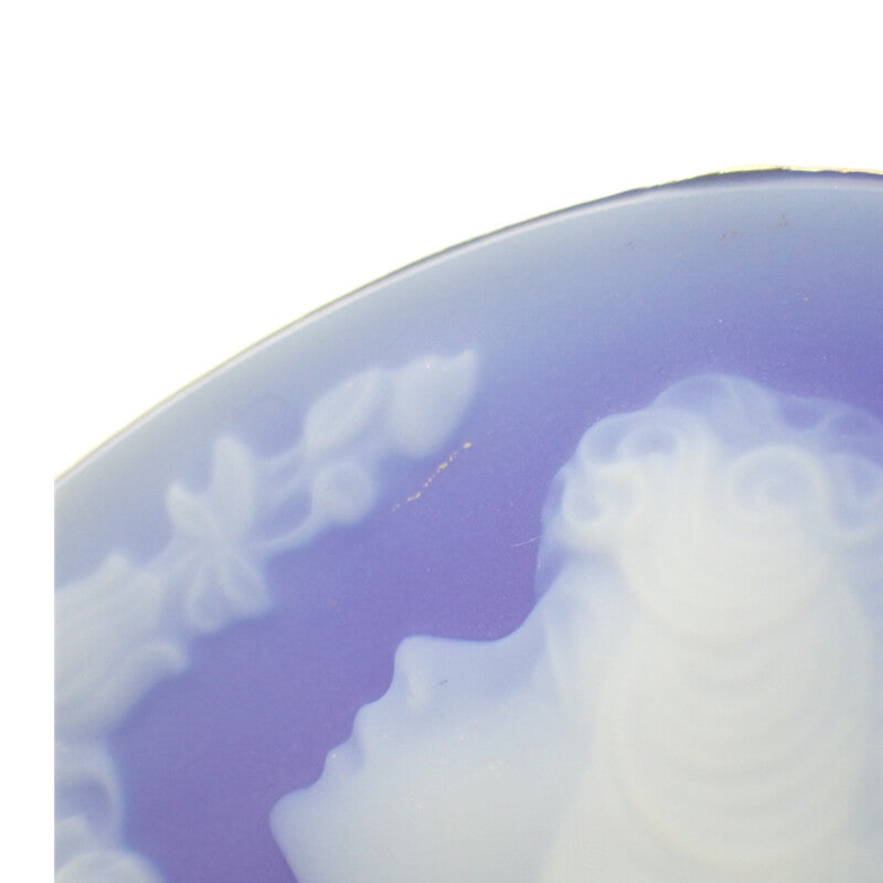 【中古】 K18 デザインジュエリー カメオ ブローチ K18イエローゴールド ブルー メノウ レディース【Aランク】