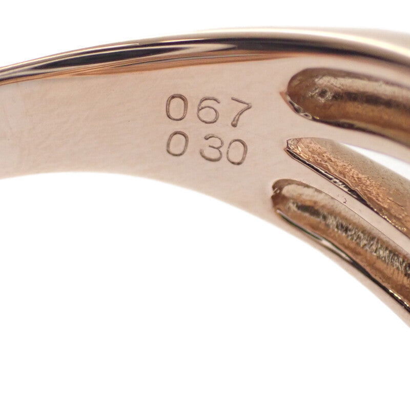 K18PG D デザインリング 指輪 クロス ピンクゴールド ダイヤモンド0.67/0.30ct サイズ59 ゲージ棒約18.5号 レディース ジュエリー【ISEYA】