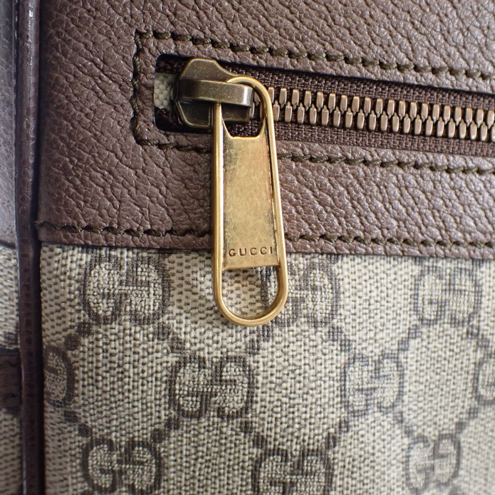 グッチ GUCCI オフィディア GGスプリーム メッセンジャーバッグ ショルダーバッグ PVCコーティングキャンバス レザー ブラウン レディース【中古】【Aランク】