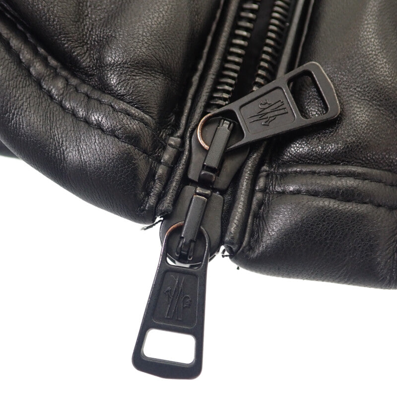 モンクレール MONCLER GEBROULAZ 2 F20911A59600 50118 ダウンジャケット ラムスキン ブラック メンズ【中古】【Aランク】