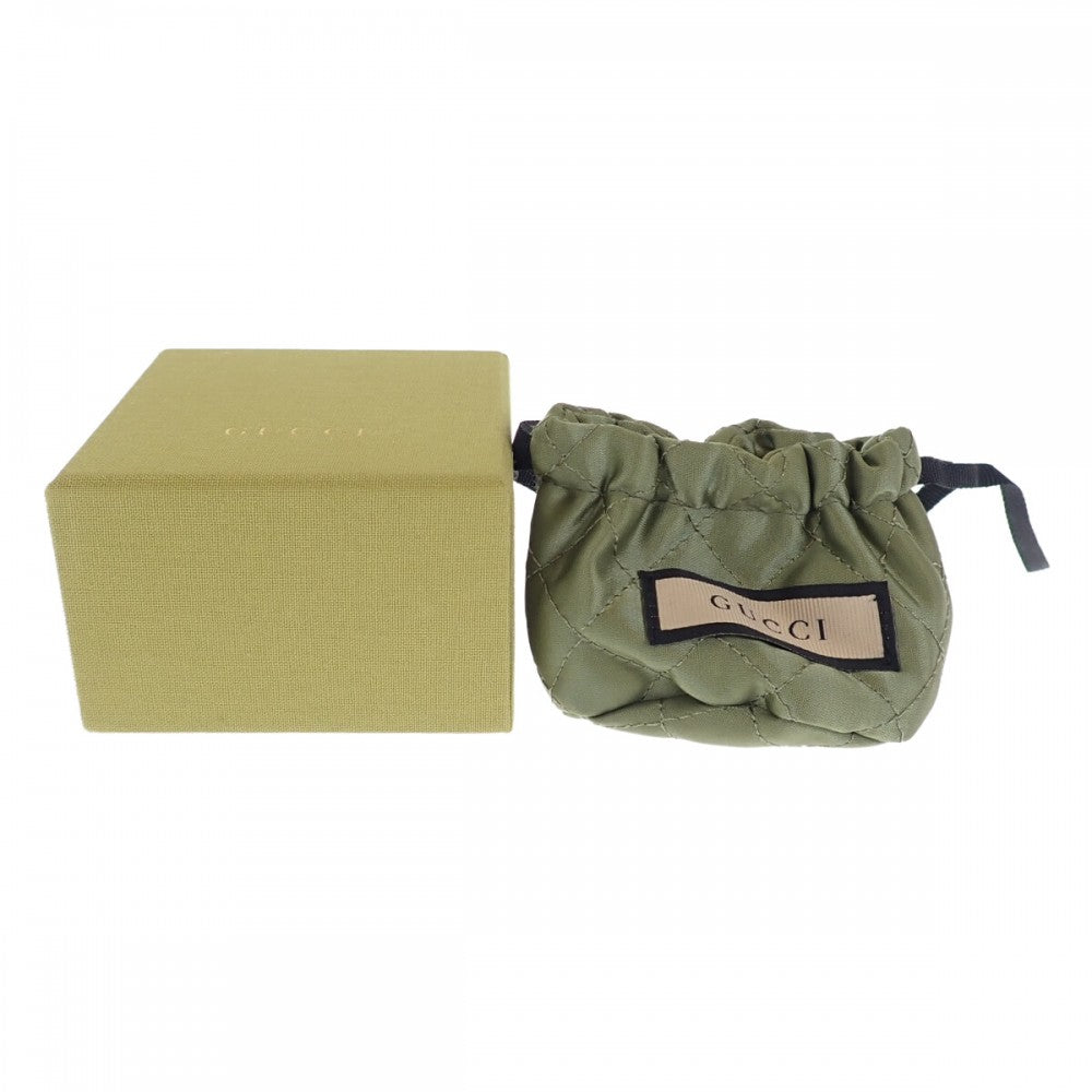 グッチ GUCCI 編み込み 684631_IAAA1_8078 ブレスレット レザー ホワイト ゴールド サイズS レディース【中古】【Aランク】