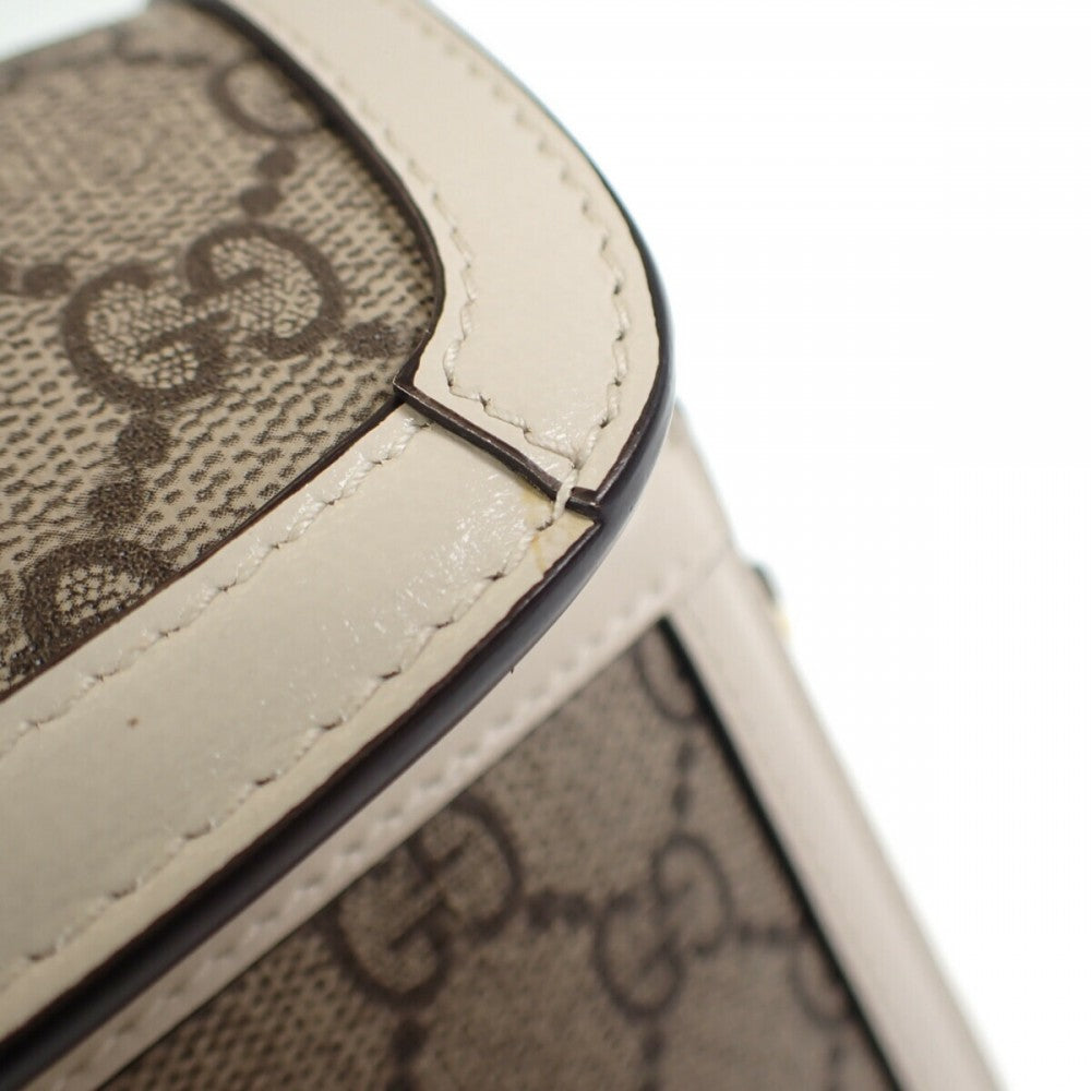 グッチ GUCCI ホースビット 1955 602204_92TCG_9761 ショルダーバッグ GGスプリームキャンバス レザー ベージュ エボニー ゴールド金具 レディース【中古】【SAランク】