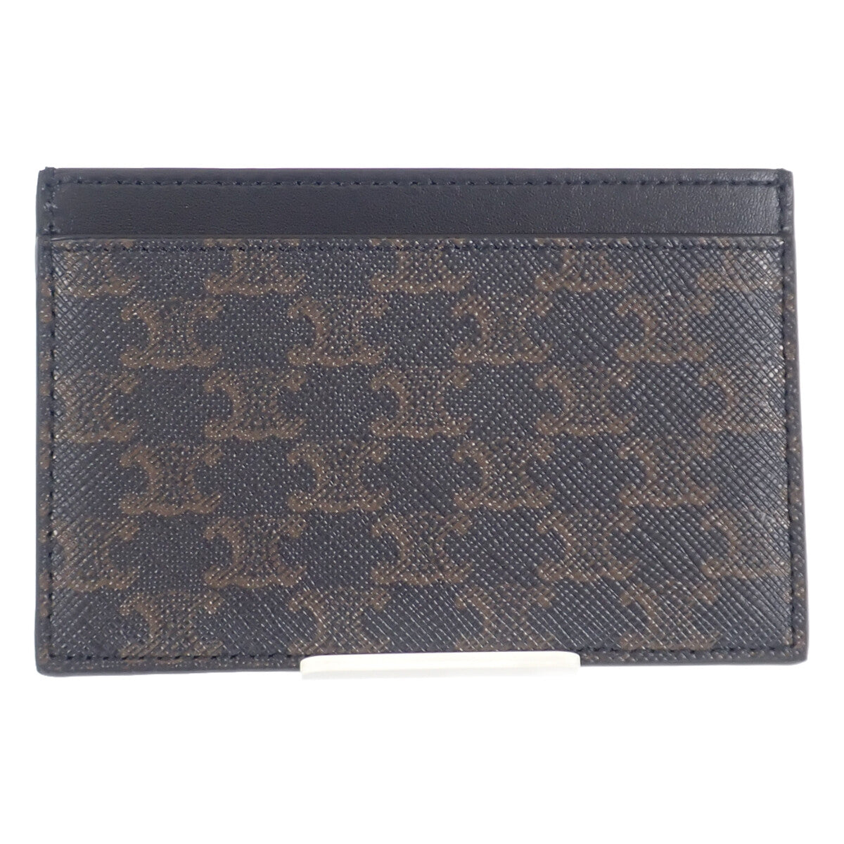 セリーヌ CELINE カードホルダー 10B702BQ4.38NO カードケース PVC カーフ ブラック レディース【中古】【Aランク】