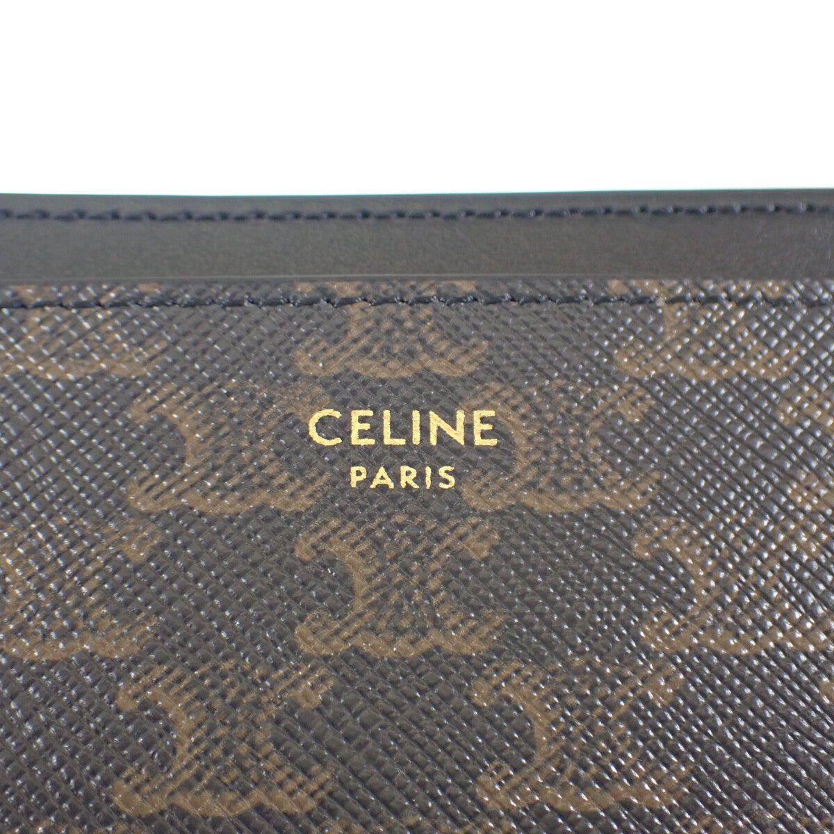セリーヌ CELINE カードホルダー 10B702BQ4.38NO カードケース PVC カーフ ブラック レディース【中古】【Aランク】