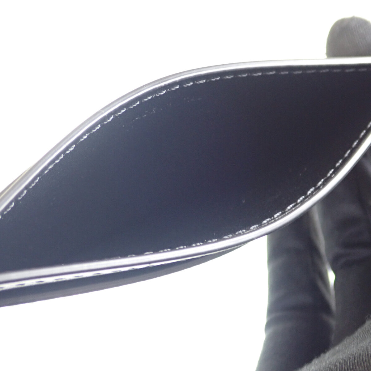 セリーヌ CELINE カードホルダー 10B702BQ4.38NO カードケース PVC カーフ ブラック レディース【中古】【Aランク】