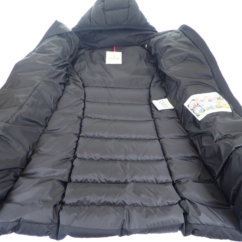 【Aランク】モンクレール MONCLER Gie ロング F20931B53400_53333 ダウンジャケット ナイロン ブラック 0 メンズ レディース【ISEYA】