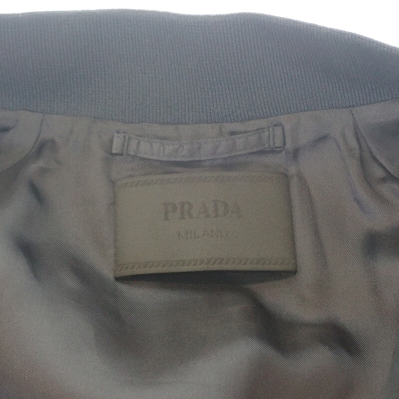 プラダ PRADA ボンバージャケット 48 SGH039_R121_I18 ナイロンジャケット ナイロン ネイビー メンズ【中古】【Aランク】