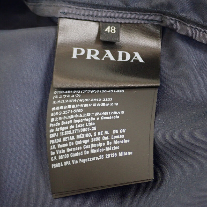 プラダ PRADA ボンバージャケット 48 SGH039_R121_I18 ナイロンジャケット ナイロン ネイビー メンズ【中古】【Aランク】