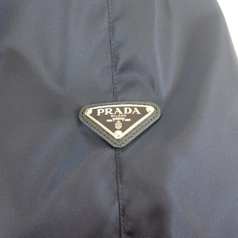 プラダ PRADA ボンバージャケット 48 SGH039_R121_I18 ナイロンジャケット ナイロン ネイビー メンズ【中古】【Aランク】
