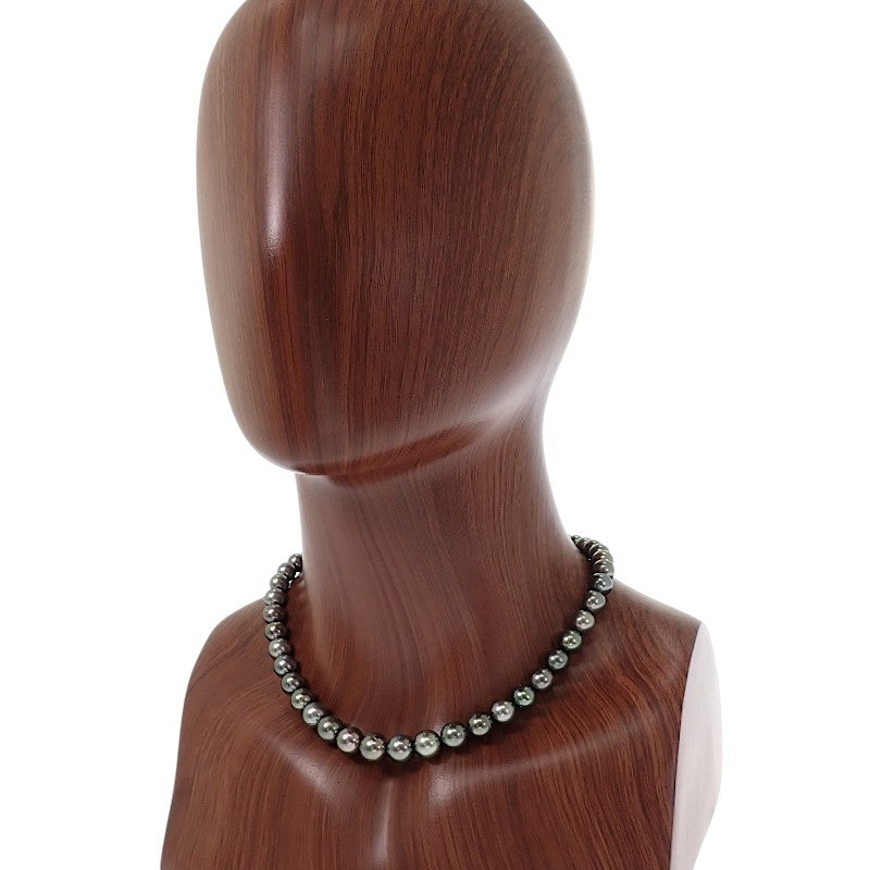 黒蝶パール ストリングス デザインジュエリー ネックレス シルバー925 レディース【中古】【Aランク】