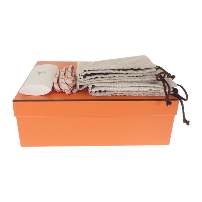 エルメス HERMES フレッシュ アンクルブーツ ハイカット シューズ 38 H222052Z_90370 スニーカー カーフ キルティングパラシュートファブリック ホワイト レディース【中古】【Sランク】