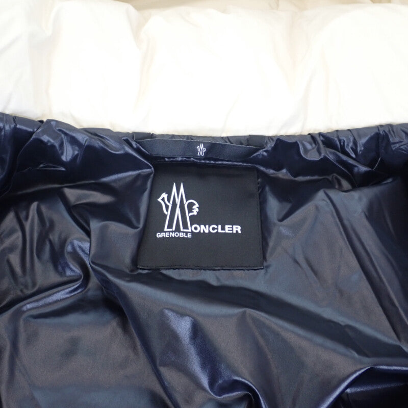 モンクレール MONCLER ショート 1 H20981A00053_5399E ダウンジャケット ナイロン シルバーフォックスファー アイボリー レディース【中古】【Aランク】