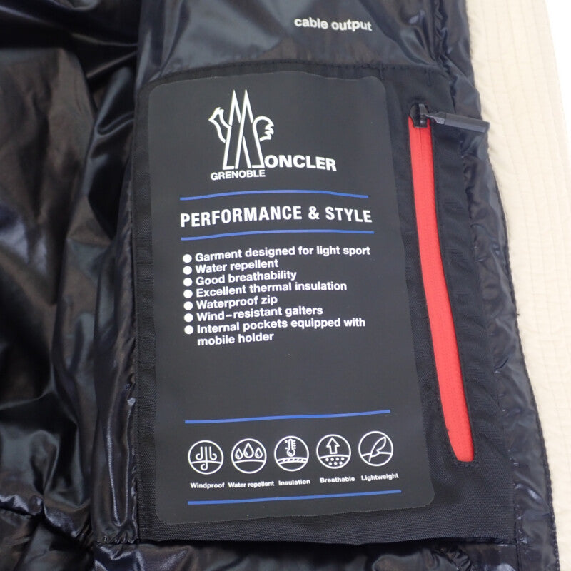 モンクレール MONCLER ショート 1 H20981A00053_5399E ダウンジャケット ナイロン シルバーフォックスファー アイボリー レディース【中古】【Aランク】