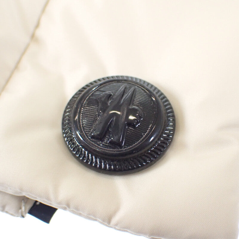 モンクレール MONCLER ショート 1 H20981A00053_5399E ダウンジャケット ナイロン シルバーフォックスファー アイボリー レディース【中古】【Aランク】
