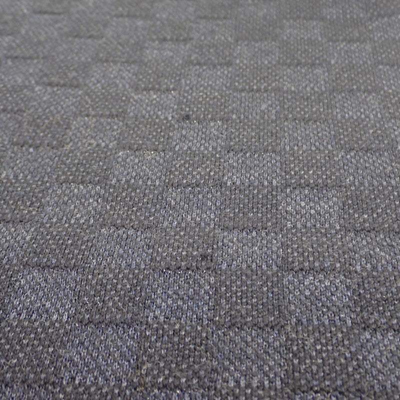 ルイヴィトン LOUIS VUITTON ネオ プティ ダミエ M77987 マフラー ウール レザー ネイビー メンズ レディース【中古】【ABランク】